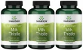 Zestaw 3x FS Milk Thistle 500mg 100 kaps, Swanson