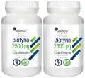 Zestaw 2x Biotyna 2500 mcg QualiBiotin® x 120 tabletek VEGE, Aliness