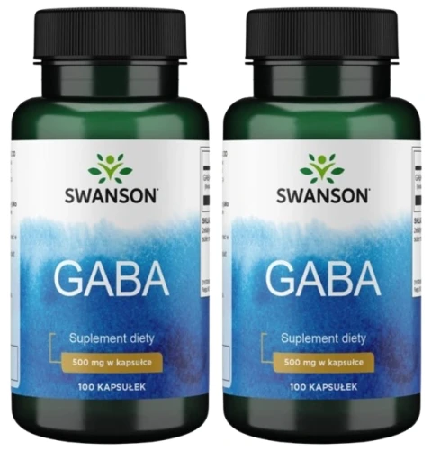 Zestaw 2x GABA 500mg 100 kaps, Swanson
