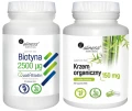 Biotyna 2500 mcg QualiBiotin® 120tab VEGE, Aliness + Krzem Organiczny 150mg 100kaps vege Aliness