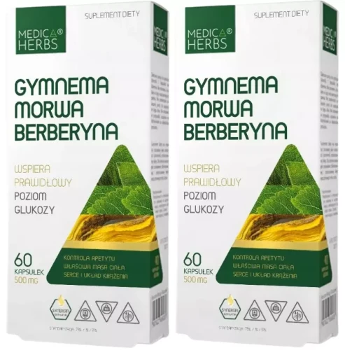 Zestaw 2x Gymnema Morwa Berberyna, Medica Herbs