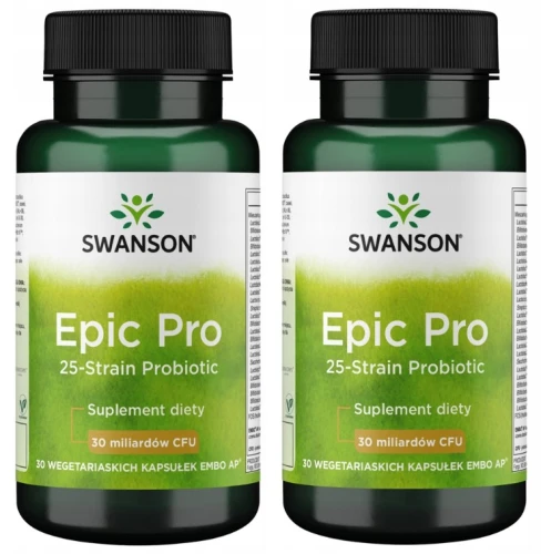 Zestaw 2x Epic Pro 25 Strain Probiotic 30 caps, Swanson