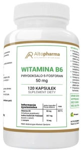 AltoPharma Witamina B6 P-5-P 120 kapsułek - Naczynia Krwionośne Mózg Nastrój Wzrok