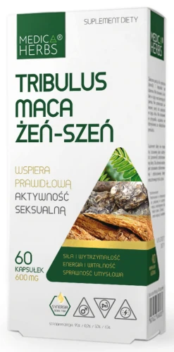 Tribulus Maca Żeń-Szeń 60kaps., Medica Herbs