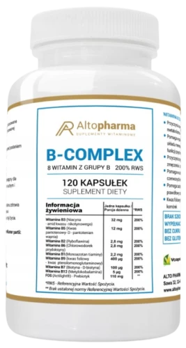 Witamina B Complex 200% RWS 120 kapsułek, AltoPharma