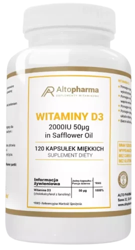 D3 2000IU 120 kapsułek miękkich, AltoPharma