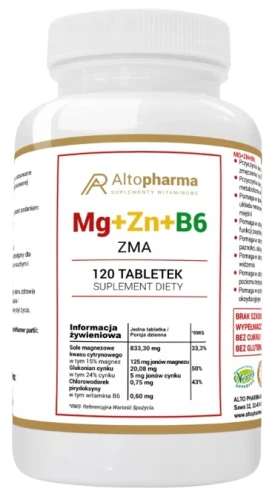 Mg+Zn+B6 120 tabletek, AltoPharma