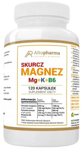 MAGNEZ SKURCZ FORTE 120 kapsułek, AltoPharma