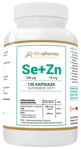 SELEN 200µg + CYNK 15mg + PREBIOTYK 120 kapsułek, AltoPharma
