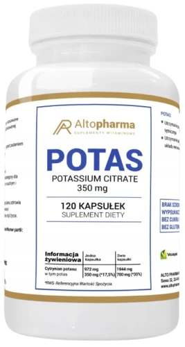 POTAS 350mg 120 kapsułek, AltoPharma