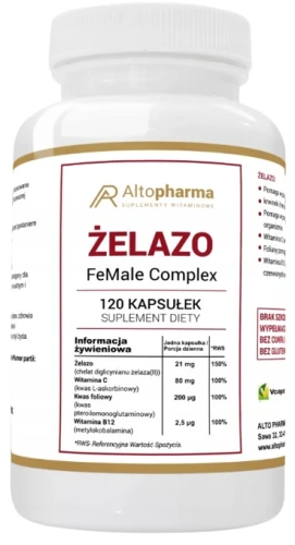 ŻELAZO KOMPLEX 120 kapsułek, AltoPharma