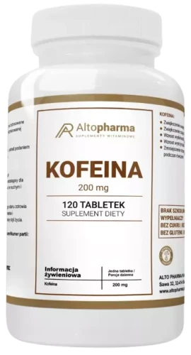 Kofeina 200mg 120 tabletek, AltoPharma