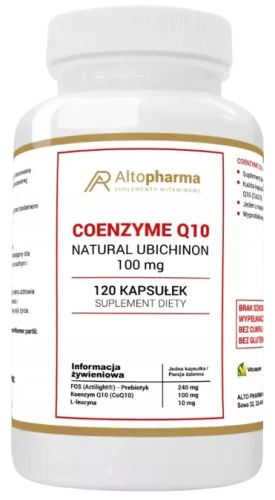 Koenzym Q10 Forte 100mg CoQ10 UBICHINON 120 Kapsułek, AltoPharma