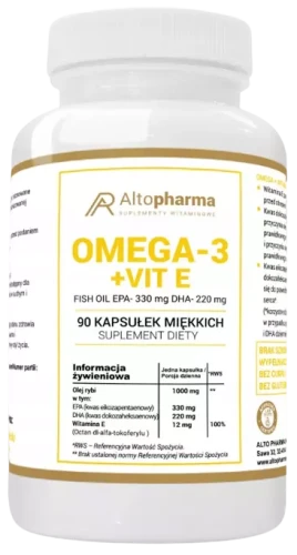 Omega-3 1000mg 90 kapsułek miękkich, AltoPharma
