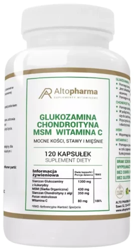 Glukozamina Chondroityna MSM Witamina C 120 kapsułek, AltoPharma