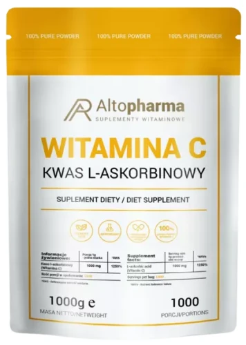 Witamina C w proszku 100% Kwas L-askorbinowy 1000g , AltoPharma