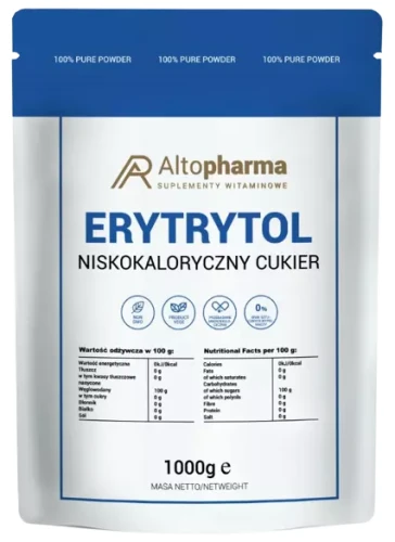 Erytrytol Niskokaloryczny Cukier w proszku 1000 g, AltoPharma