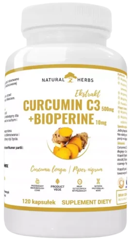 Curcumin C3 Complex 500mg Bioperine 10mg 120 kapsułek, AltoPharma