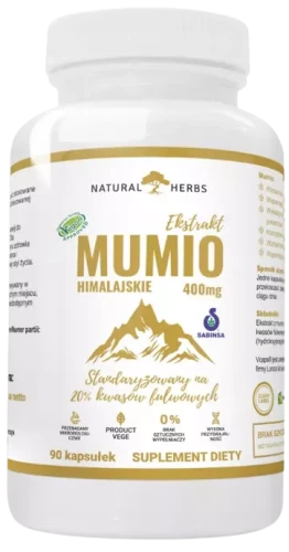 Mumio Himalajskie Shilajt 400mg 90 kapsułek, Altopharma