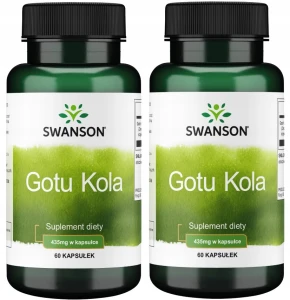 Zestaw 2x Swanson Gotu Kola 435mg 60 kapsułek - Mózg Pamięć Funkcje Poznawcze