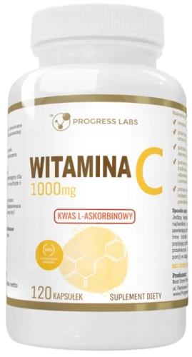 Witamina C 1000mg 120 kapsułek,Progress Labs