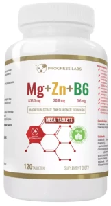 Mg+Zn+B6 120 tabletek, Progress Labs