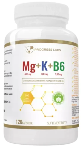MG+K+B6 120 kapsułek, Progress Labs