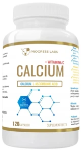 Calcium 400mg + Witamina C 120 kapsułek, Progress Labs