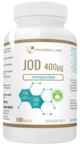 Jod Jodek Potasu 400µg Potassium Iodide 180 tabletek, Progress Labs