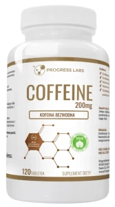 Kofeina 200mg 120 tabletek, Progress Labs