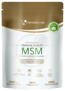 MSM 500 mg Siarka Organiczna w proszku 1000g, Progress Labs