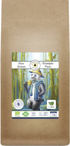 Kawa ziarnista Arabica 100% EKO KOLUMBIJSKA PANDA 1kg, Ecoblik