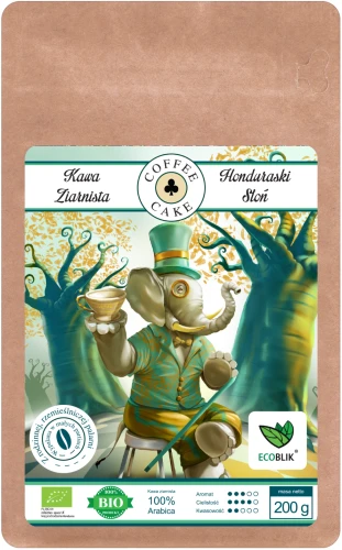 Kawa ziarnista Arabica 100% EKO HONDURASKI SŁOŃ 200g, Ecoblik