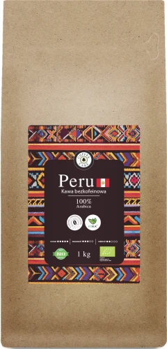 Kawa ziarnista Arabica 100% EKO BEZKOFEINOWA 1kg, Ecoblik