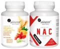 Witamina C 1000 mg Plus Bioflawonoidy + NAC N-Acetyl L-Cysteina 190mg 100 tabletek, Aliness