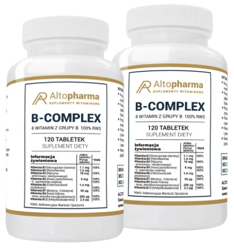 Zestaw 2x Witamina B Complex 100% RWS 120 tabletek, AltoPharma