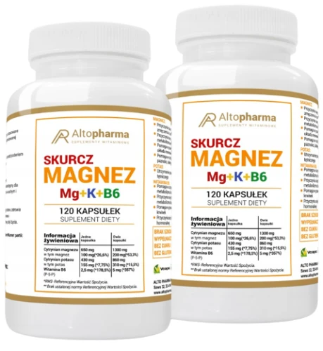 Zestaw 2x Magnez Skurcz Forte 120 kapsułek, AltoPharma