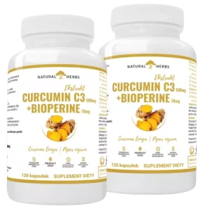 Zestaw 2x AltoPharma Curcumin C3 Complex 500mg Bioperine 10mg 120 kapsułek - Stawy Odporność Krążenie Układ Nerwowy