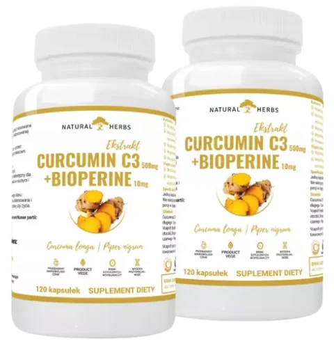 Zestaw 2x Curcumin C3 Complex 500mg Bioperine 10mg 120 kapsułek, AltoPharma