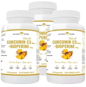 Zestaw 3x Curcumin C3 Complex 500mg Bioperine 10mg  120 kapsułek, AltoPharma