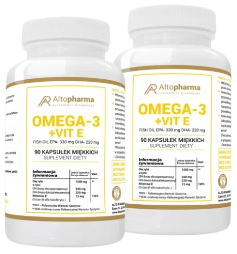Zestaw 2x Omega-3 1000mg 90 kapsułek miękkich, AltoPharma