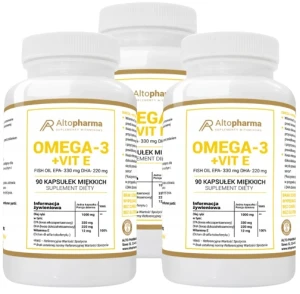 Zestaw 3x Omega-3 1000mg 90 kapsułek miękkich, AltoPharma