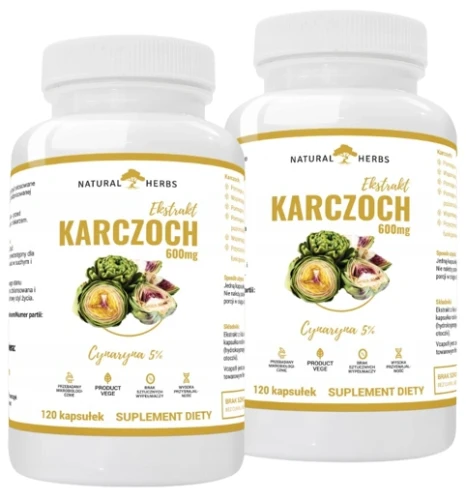 Zestaw 2x Karczoch 600mg 120 kapsułek , AltoPharma