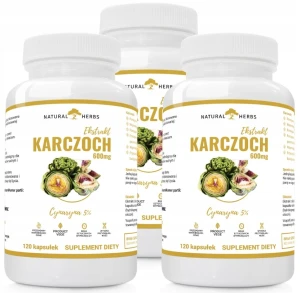 Zestaw 3x Karczoch 600mg 120 kapsułek , AltoPharma