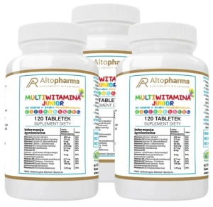 Zestaw 3x MULTI WITAMINA JUNIOR DO SSANIA 120 tabletek, AltoPharma (1)
