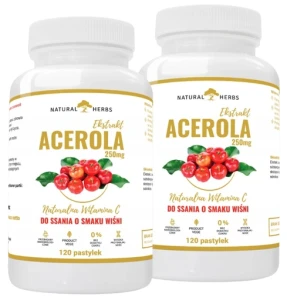 Zestaw 2x Acerola 250 mg 120 pastylek do ssania, AltoPharma