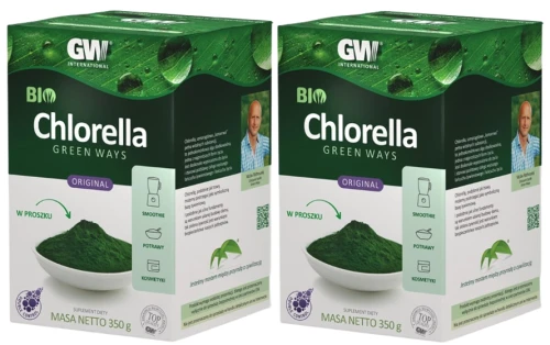 Zestaw 2x BIO CHLORELLA w proszku 350g, Green Ways
