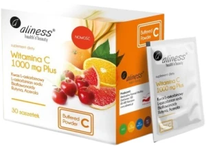 Witamina C 1000 mg PLUS bioflaw, rutyna, acer. x 30 saszetek, Aliness