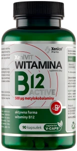 Xenico XeniVIT Witamina B12 Active 90 kapsułek Vcaps® - Układ Nerwowy Metabolizm Energetyczny Odporność