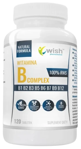 B Complex 100% RWS 120 tabletek, Wish.webp